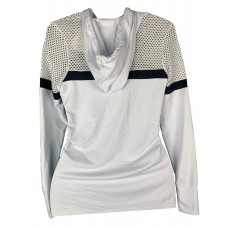 BLUSA TRINYS MANGA LONGA COM CAPUZ - BRANCA/PRETA